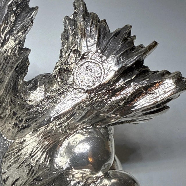 Metal Laminato Ag Silver-Plate Grape Cluster Sculpture For Sale - Image 7 of 12
