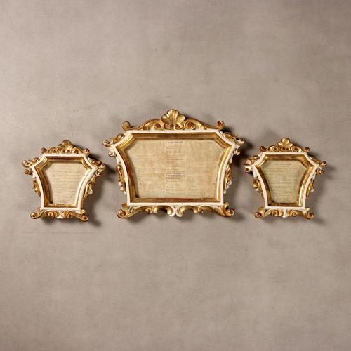 Antique Neo-Baroque Altar Cards in Carved Wood, Italy, 19th Century, Set of 3 For Sale - Image 16 of 16