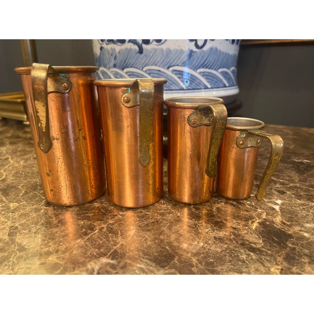 Vintage Nesting Brass Measuring Cups For Sale - Image 11 of 12