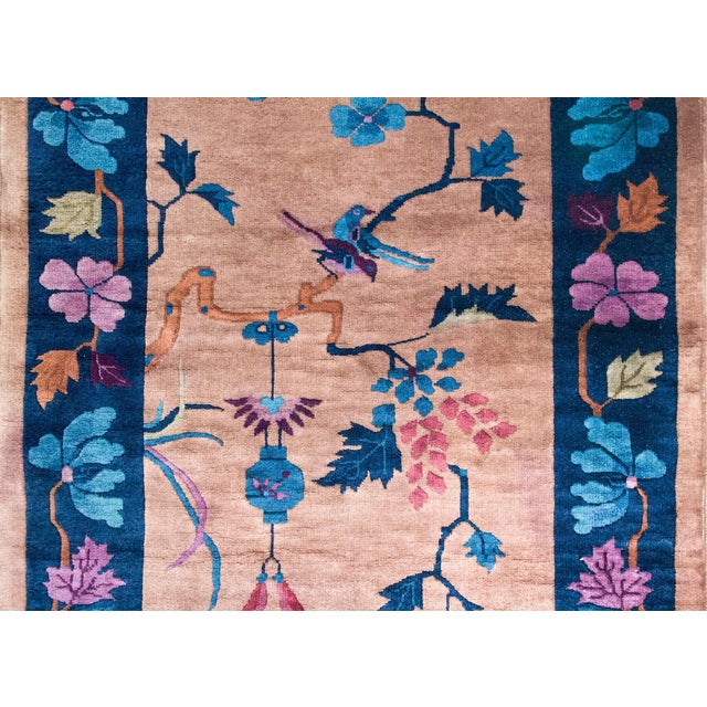 Blush Early 20th Century Chinese Art Deco Rug For Sale - Image 8 of 15