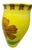 1980s Vintage 1980s Italian Hand-Painted Yellow Floral Ceramic 12-Inch Urn Vase For Sale - Image 5 of 12