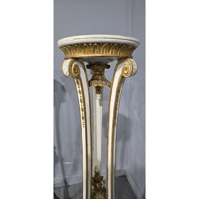 Parcel Gilt Torchere Stands, 1910s, Set of 2 For Sale - Image 6 of 12