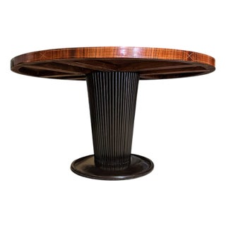 Mid-Century Italian Round Dining Table attributed to Osvaldo Borsani, 1950s For Sale
