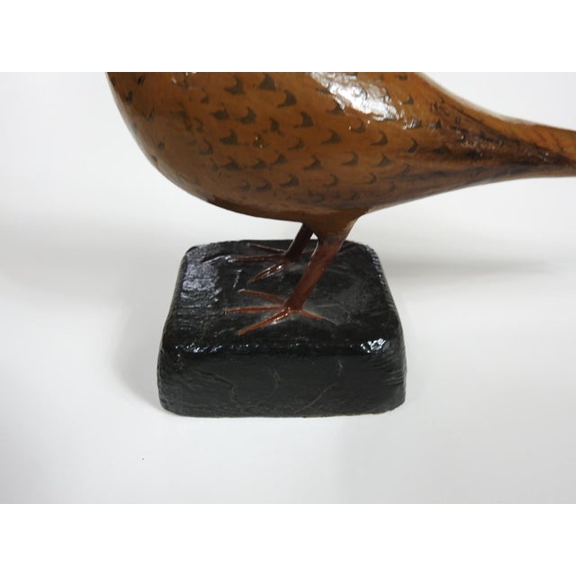 Early 20th Century Folk Art Pheasant Carvings - A Pair For Sale - Image 11 of 14
