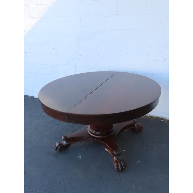 Late 1800s Carved Claw Feet Mahogany Large Dining Table 6642 For Sale - Image 13 of 13