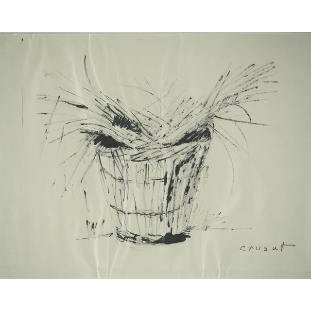 Roger Crusat (1917-1994) The Bucket of Straw Original felt-tip pen drawing Signed by the artist On fine wove paper, 27 x...