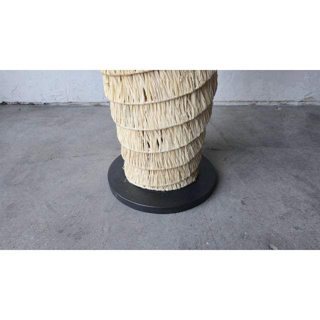 Textile Organic Coastal Sculptural Woven Floor Lamp For Sale - Image 7 of 14