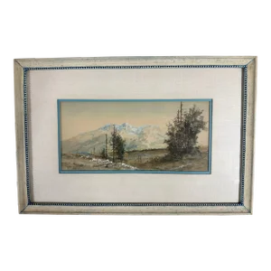 1896 Watercolor Landscape