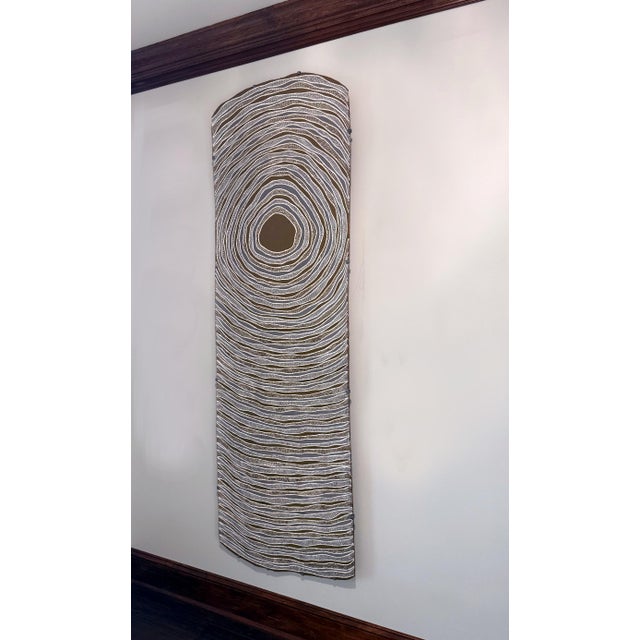 Contemporary Contemporary Aboriginal Art on Bark by Gunybi Ganambarr Provenance For Sale - Image 3 of 17