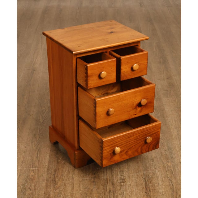 Rustic Pine Four-Drawer Nightstand For Sale - Image 4 of 18