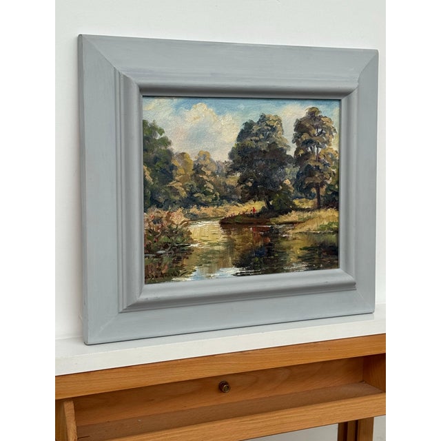 Figures in a Forest by a River Bank in Northern Ireland by 20th Century Artist 1980 Circa For Sale - Image 12 of 18