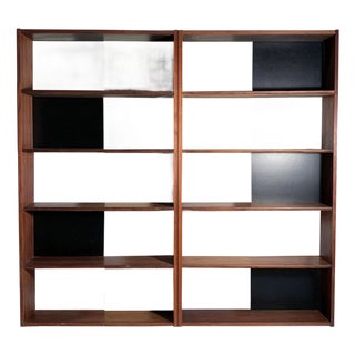 Evans Clark Folding Bookcase / Display Shelf / Room Divider / Milo Baughman For Sale