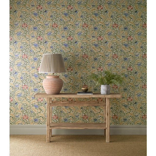 Tulips frequently appearing in the Morris & Co. archive are seen in this Huntington document where leafy vines fill the...