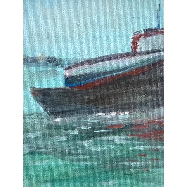 2020s Original Folk Art–Style Harbor Painting by L. Romo, 2026 For Sale - Image 5 of 9