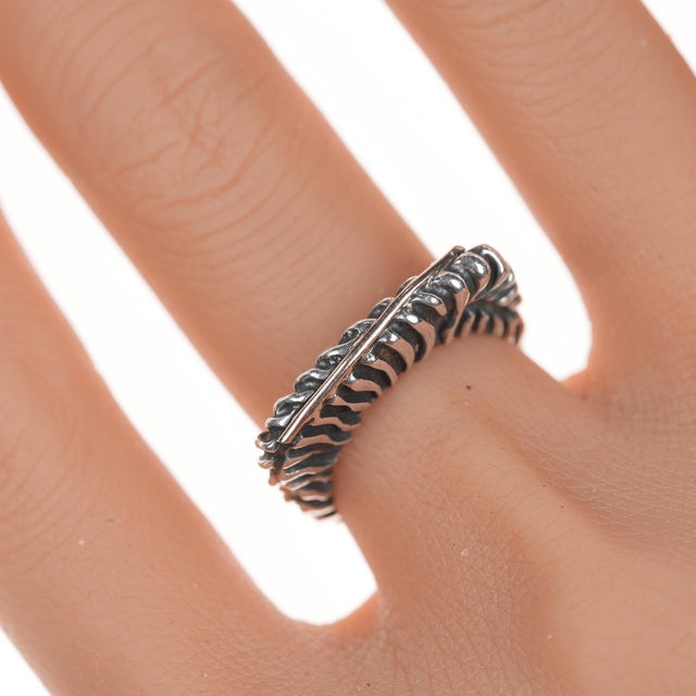 sz6.5 Dian Malouf 14k gold Accented Sterling freeform modernist stackable ring. Selling one with two available by changing...