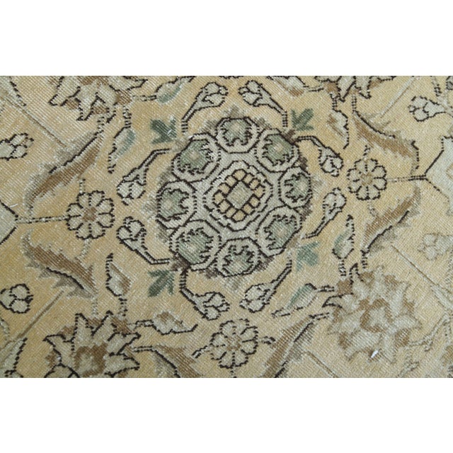 1970s Vintage Persian Handmade Wool Cotton Area Rug For Sale - Image 4 of 11