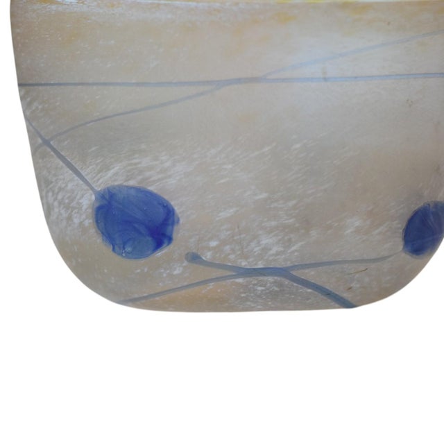 Galaxy Blue Bowl from in Glass by Bertil Vallien for Kosta Boda, Sweden, 1982 For Sale - Image 6 of 7