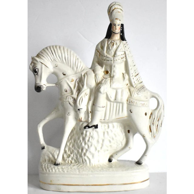 Antique Staffordshire Scottish Hunter on Horseback Figurine For Sale - Image 9 of 9