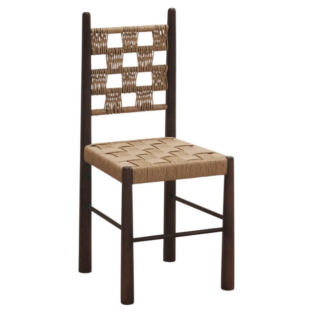 Check Chair in Stained Ash Wood and Danish Cord Weave by Szymon Keller For Sale - Image 6 of 6