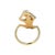 Metal 18k Yellow Gold Sculpted Female Figure Diamond Solitaire Ring, Size 6 For Sale - Image 7 of 11