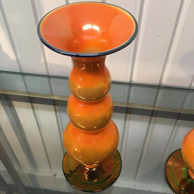 Imperial Freehand Art Glass Vases - a Pair For Sale In Dallas - Image 6 of 7