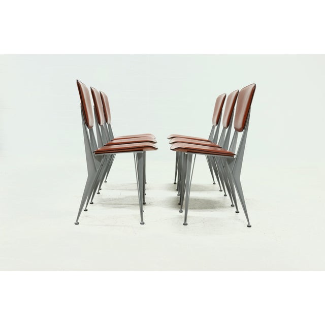 Metal Model T38 Dining Chairs by Studio Archirivolto for Fasem, Italy, 1980s, Set of 6 For Sale - Image 7 of 14