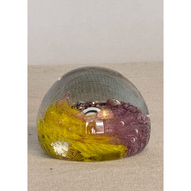 Traditional Vintage Italian Glass Paperweight For Sale - Image 3 of 4