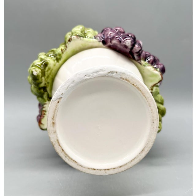 Ceramic Vintage Italian-Attributed Ceramic Fruit Topiary on Pedestal – Tuscan / Hollywood Regency / Cottagecore For Sale - Image 7 of 14