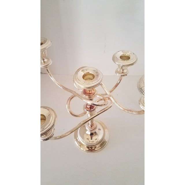 Vintage Silver on Copper Five Arm Convertible Candelabra. This is Beautiful and Elegant. Holds 5 Votive Candles, and You...