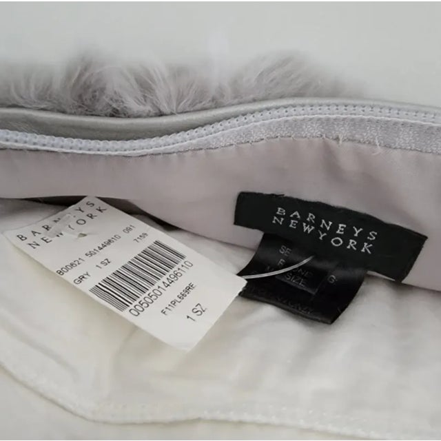 Barneys New York Rabbit Fur Pillow For Sale - Image 10 of 11