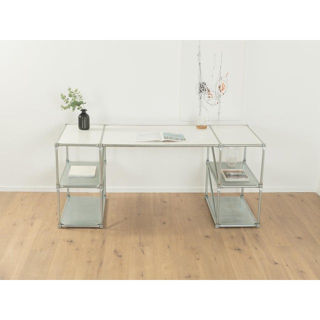 Vintage Desk in Stainless Steel, 1980s For Sale - Image 4 of 12
