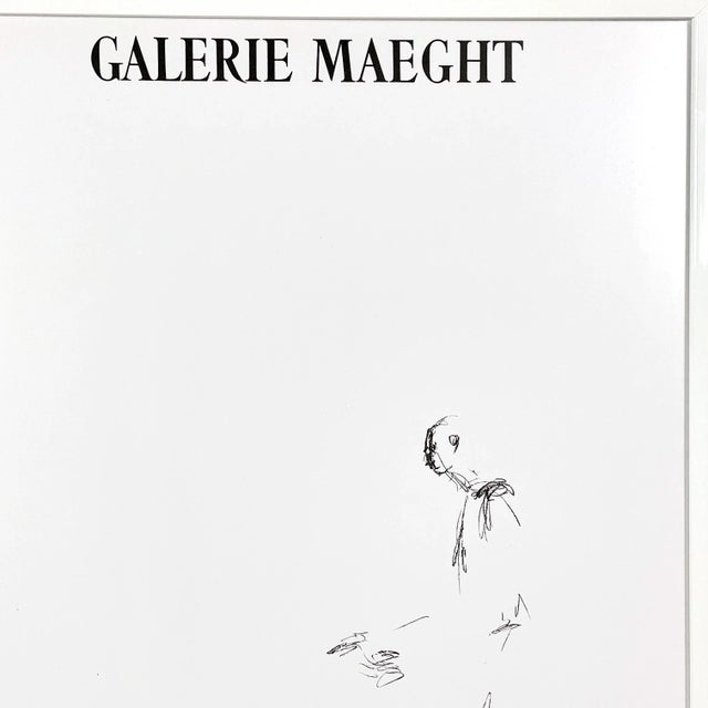 Alberto Giacometti 1957 Vintage Alberto Giacometti French Exhibition Print, Framed For Sale - Image 4 of 5