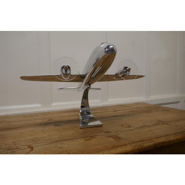 Large French Chrome Desktop Model of Douglas DC£, 1960s For Sale - Image 3 of 12