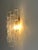 Mid-Century Modern Contemporary Transparent “Poliedri” Murano Glass Gold Wall Sconce in Venini Style For Sale - Image 3 of 7