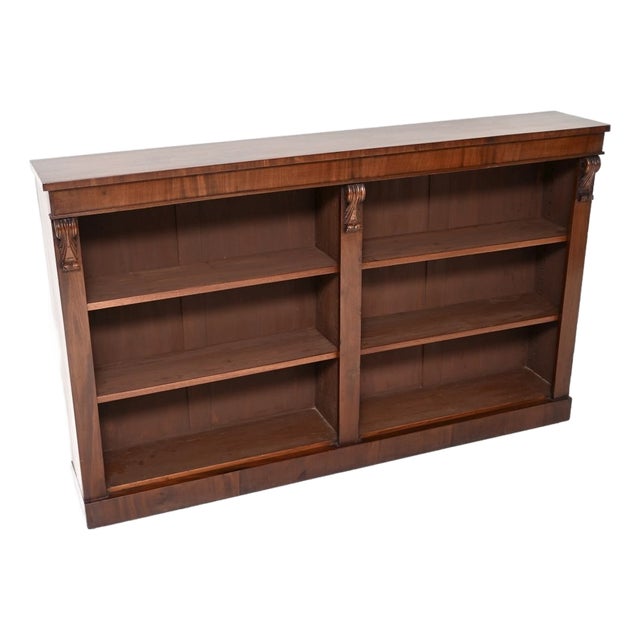 Antique Victorian Open Bookcase, 1860s For Sale