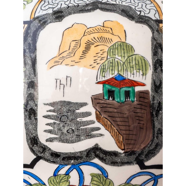 Petrus Regout Hand-Painted Chinoiserie Ceramic Table Lamp, 1880s For Sale - Image 10 of 15