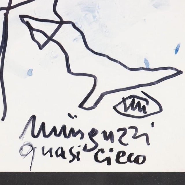 Luciano Minguzzi, Composition, Watercolor & Marker on Paper For Sale - Image 6 of 11