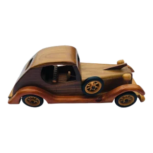 2000s Classic Car Wooden Model