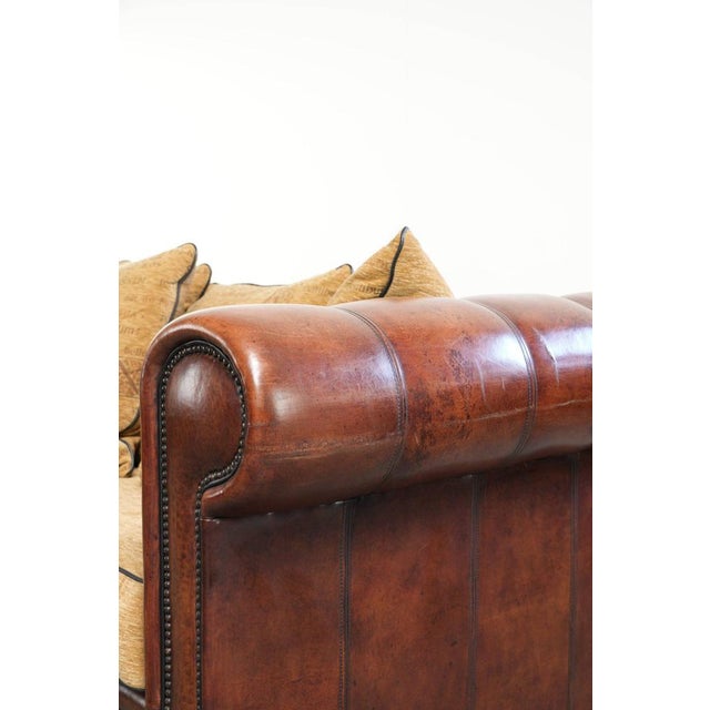Vintage Three-Seater Sofa in Sheepskin Leather For Sale - Image 13 of 15