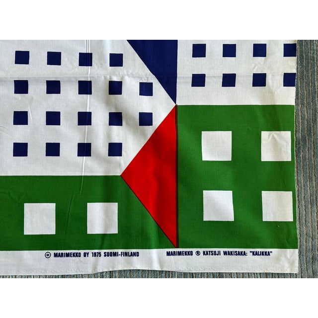 Green Vintage Marimekko Fabric Textile Panel For Sale - Image 8 of 12