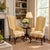 A pair of petite vintage Queen Anne style wingback chairs scaled for small spaces. At just 23" wide, these slim high-back...