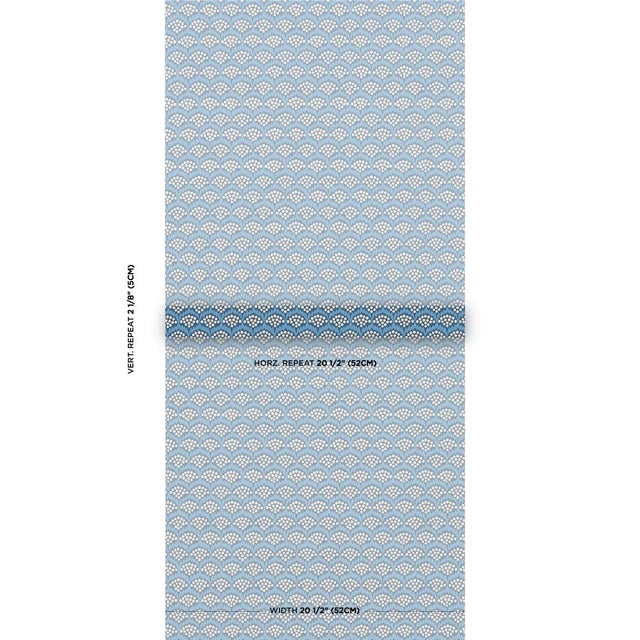 Created by Neisha Crosland, Pollen in French blue is a delightful abstract floral that evokes marbled endpapers and flame...