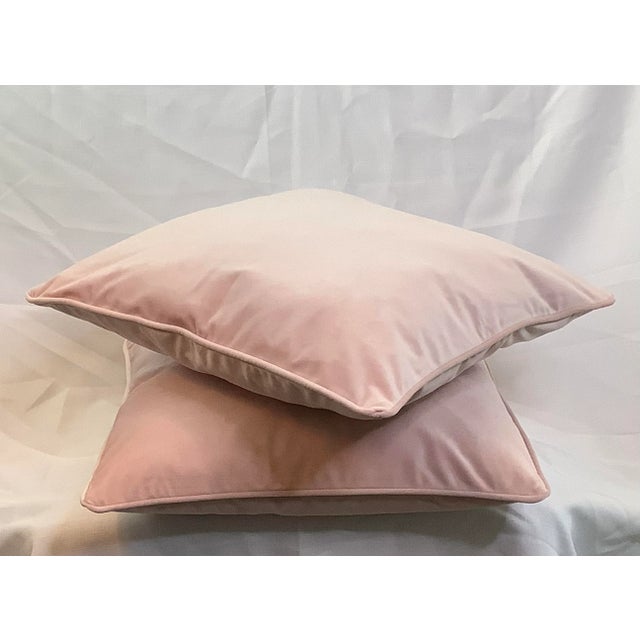 Pink Contemporary Italian Pale Pink Pillows - A Pair For Sale - Image 8 of 13