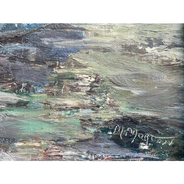 1970s 1970s M Morton Nautical Impressionist Signed Oil on Canvas For Sale - Image 5 of 9