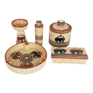 1960s Italian Mid-Century Bitossi Raymor Art Pottery - Set of 5 For Sale