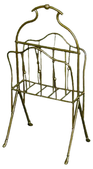 Antique Brass Magazine Rack