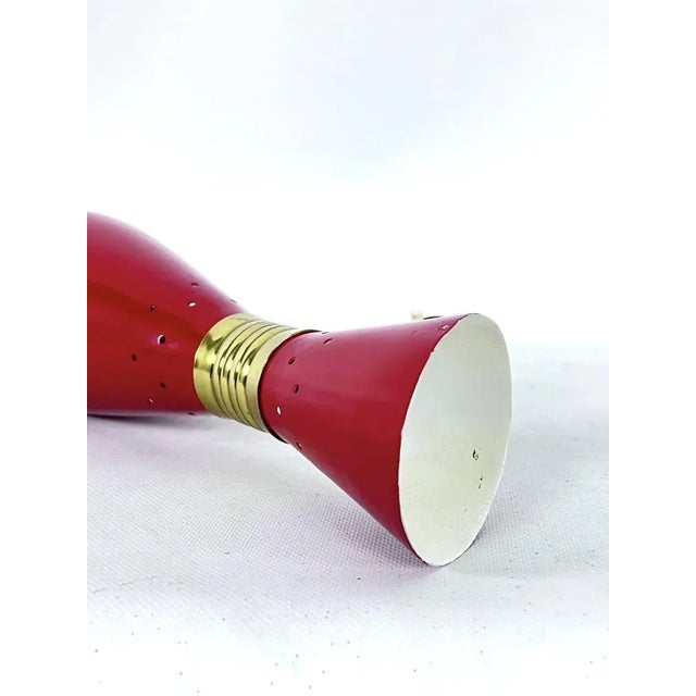 Gold Mid-Century Italian Double Cone Wall Lamp from Stilnovo, 1950s For Sale - Image 8 of 12