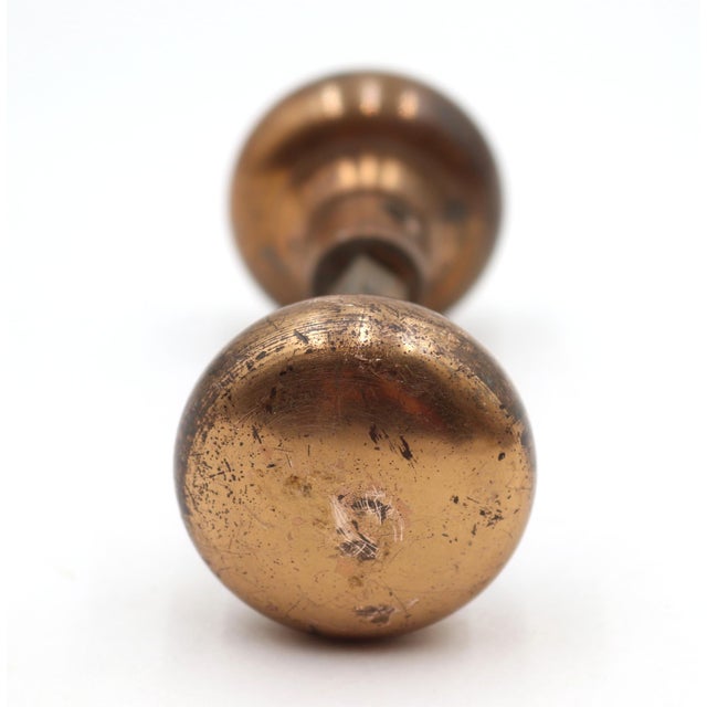 Vintage Passage Traditional Brass Door Knob Set For Sale - Image 4 of 11