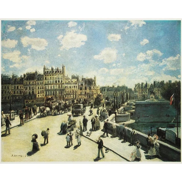 1977 After Auguste Renoir "Pont Neuf, Paris", Vintage Full-Color Print For Sale In Dallas - Image 6 of 6