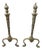 1920s Solid Brass Traditional Andirons - a Pair For Sale